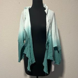 Young fabulous and broke ombré waterfall open cardigan NWT